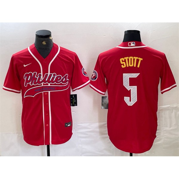 Philadelphia Phillies #5 Bryson Stott Red 2024 City Connect Stitched Jersey