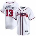 Atlanta Braves #13 Ronald Acuña Jr. White 2024 Home Limited Stitched Jersey