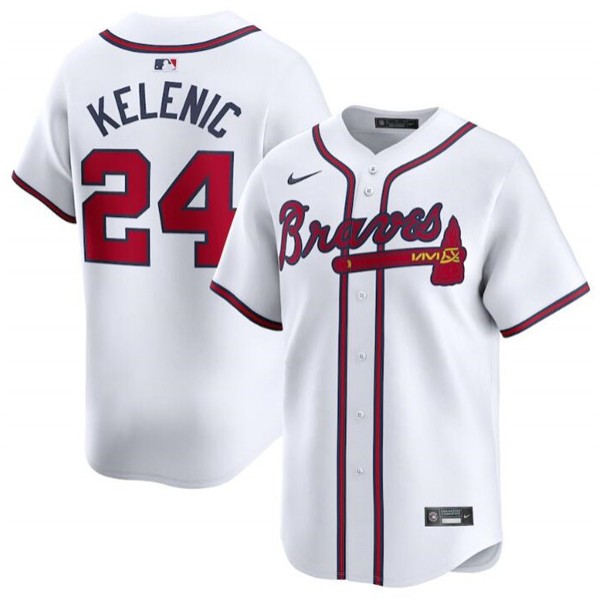 Atlanta Braves #24 Jarred Kelenic White 2024 Home Limited Stitched Jersey