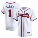 Atlanta Braves #1 Ozzie Albies White 2024 Home Limited Stitched Jersey