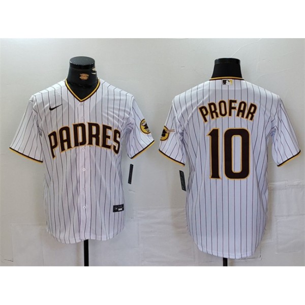 San Diego Padres #10 Jurickson Profar White Cool Base Stitched Jersey