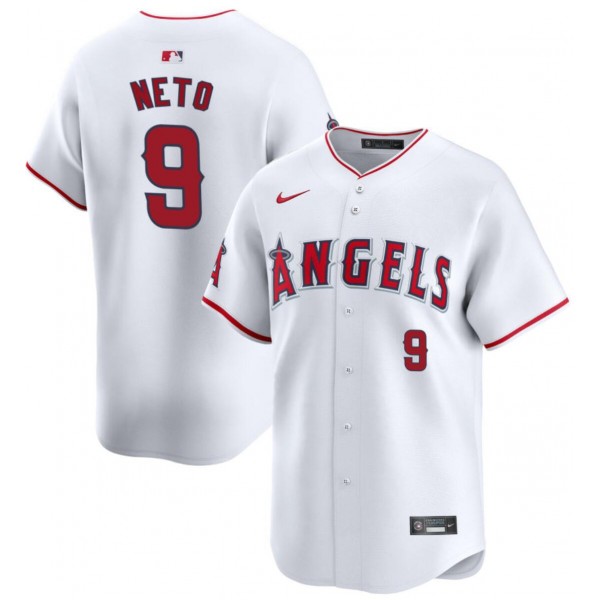 Los Angeles Angels #9 Zach Neto White 2024 Home Limited Stitched Jersey