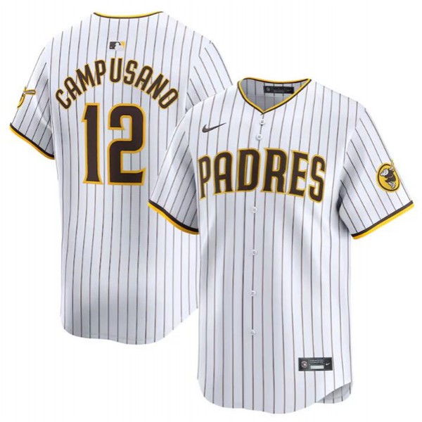 San Diego Padres #12 Luis Campusano White 2024 Home Limited Stitched Jersey