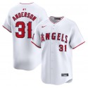 Los Angeles Angels #31 Tyler Anderson White Home Limited Stitched Jersey