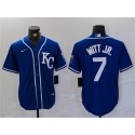 Kansas City Royals #7 Bobby Witt Jr. Royal Cool Base Stitched Jersey