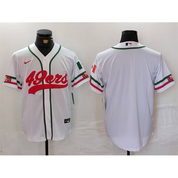 San Francisco 49ers Blank White With Patch Cool Base Stitched Jersey