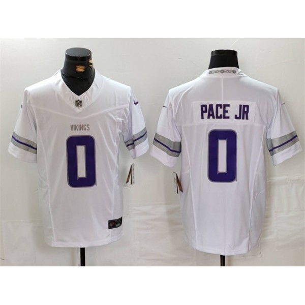 Minnesota Vikings #0 Ivan Pace Jr. White 2024 F.U.S.E. Winter Warrior Limited Stitched Jersey