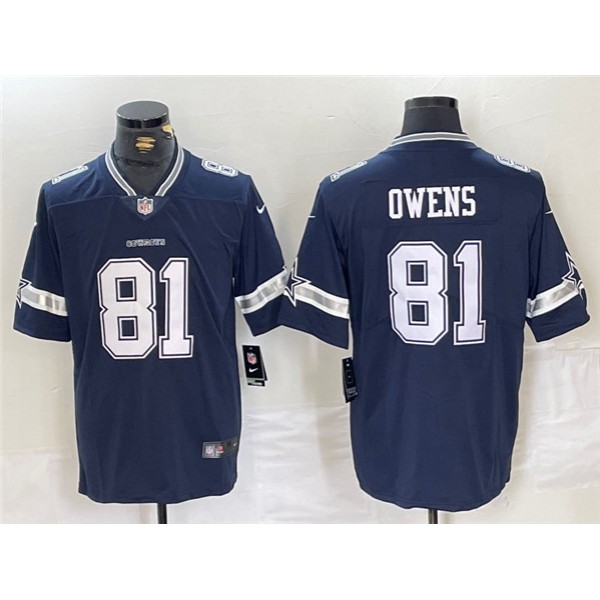 Dallas Cowboys #81 Terrell Owens Navy Vapor Untouchable Limited Stitched Jersey