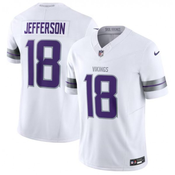 Minnesota Vikings #18 Justin Jefferson White F.U.S.E. Winter Warrior Limited Stitched Jersey