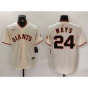 San Francisco Giants #24 Willie Mays Cream 2024 Home Limited Stitched Jersey