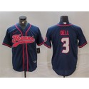 Houston Texans #3 Tank Dell Navy With Patch Cool Base Stitched Jersey