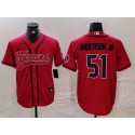 Houston Texans #51 Will Anderson Jr. Red With Patch Cool Base Stitched Jersey