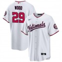 Washington Nationals #29 James Wood White 2024 Home Limited Stitched Jersey