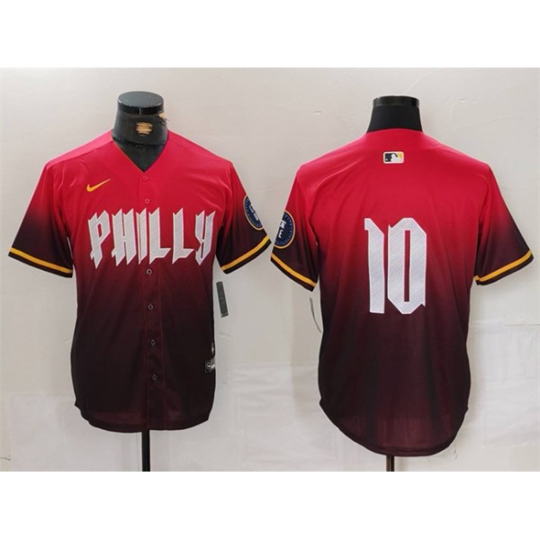 Philadelphia Phillies #10 J.T. Realmuto Red 2024 City Connect Limited Stitched Jersey