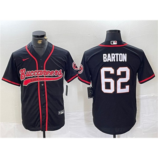 Tampa Bay Buccaneers #62 Graham Barton Black Cool Base Stitched Jersey