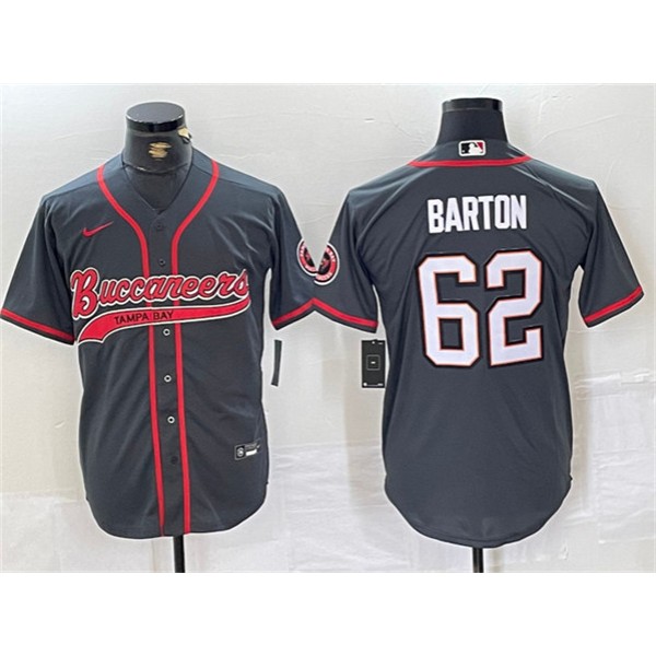 Tampa Bay Buccaneers #62 Graham Barton Gray Cool Base Stitched Jersey