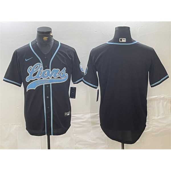 Detroit Lions Blank Black Cool Base Stitched Jersey