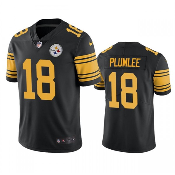 Pittsburgh Steelers #18 John Rhys Plumlee Black Color Rush Untouchable Limited Stitched Jersey