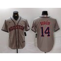 Houston Astros #14 Mauricio Dubón Gray Cool Base Stitched Jersey