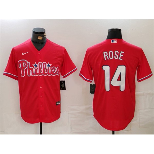 Philadelphia Phillies #14 Pete Rose Red Cool Base Stitched Jersey