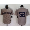 New York Yankees #52 CC Sabathia Gray Cool Base Stitched Jersey
