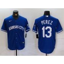 Kansas City Royals #13 Salvador Perez Royal Cool Base Stitched Jersey