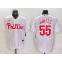 Philadelphia Phillies #55 Ranger Suárez White Cool Base Stitched Jersey