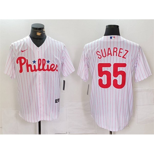 Philadelphia Phillies #55 Ranger Suárez White Cool Base Stitched Jersey