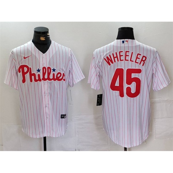 Philadelphia Phillies #45 Zack Wheeler White Cool Base Stitched Jersey