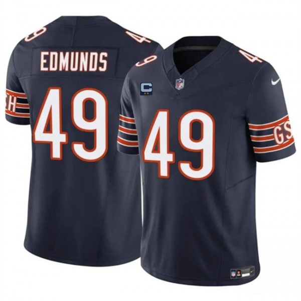 Chicago Bears #49 Tremaine Edmunds Navy 2024 F.U.S.E. With 2-Star C Patch Vapor Untouchable Limited Stitched Jersey