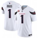 Houston Texans #1 Stefon Diggs White 2024 Vapor F.U.S.E. With 4-Star C Patch Limited Stitched Jersey