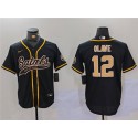 New Orleans Saints #12 Chris Olave Black Cool Base Stitched Jersey