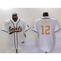 New Orleans Saints #12 Chris Olave White Cool Base Stitched Jersey