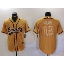 New Orleans Saints #12 Chris Olave Gold Cool Base Stitched Jersey