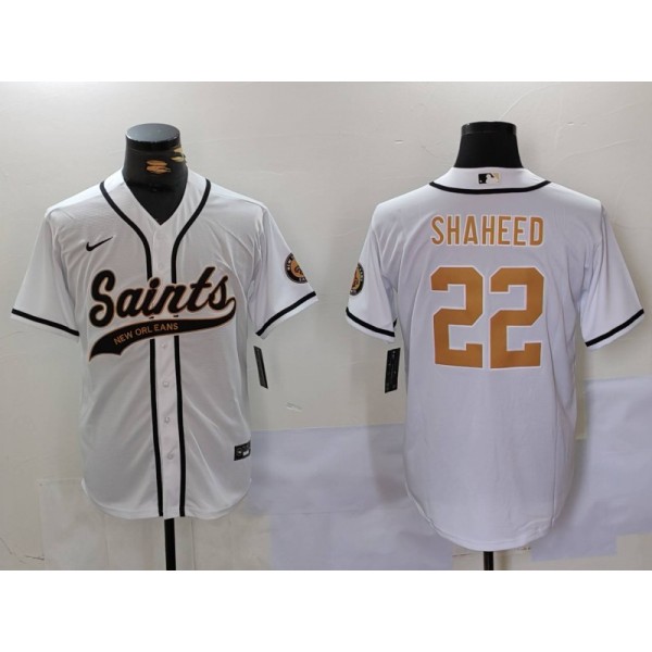 New Orleans Saints #22 Rashid Shaheed White Cool Base Stitched Jersey