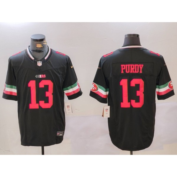 San Francisco 49ers #13 Brock Purdy Black F.U.S.E. Mexico Vapor Limited Stitched Jersey