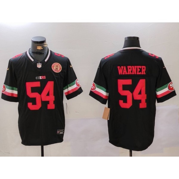 San Francisco 49ers #54 Fred Warner Black F.U.S.E. Mexico With Gate Bridge Patch Vapor Limited Stitched Jersey