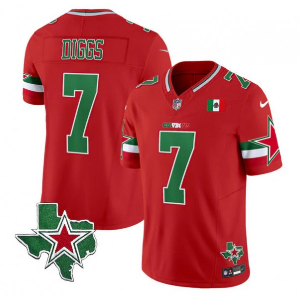 Dallas Cowboys #7 Trevon Diggs Red 2024 F.U.S.E. Mexico Vapor Untouchable Limited Stitched Jersey
