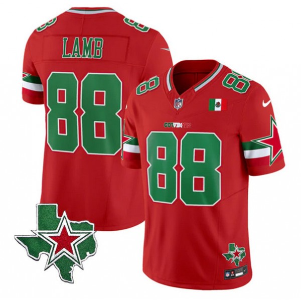 Dallas Cowboys #88 CeeDee Lamb Red 2024 F.U.S.E. Mexico Vapor Untouchable Limited Stitched Jersey