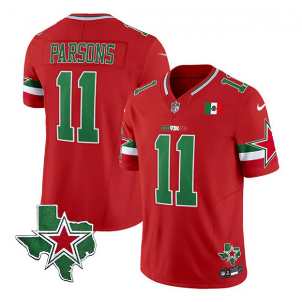 Dallas Cowboys #11 Micah Parsons Red 2024 F.U.S.E. Mexico Vapor Untouchable Limited Stitched Jersey