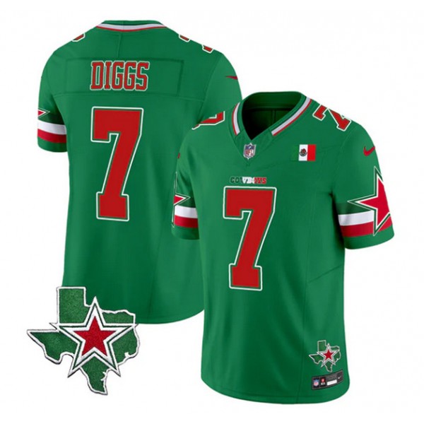 Dallas Cowboys #7 Trevon Diggs Green 2024 F.U.S.E. Mexico Vapor Untouchable Limited Stitched Jersey