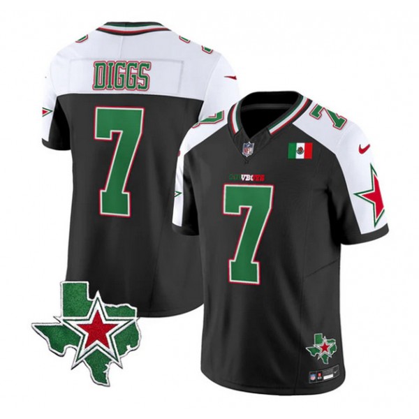 Dallas Cowboys #7 Trevon Diggs Black 2024 F.U.S.E. Mexico Alternate Vapor Untouchable Limited Stitched Jersey