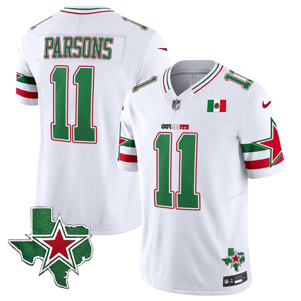 Dallas Cowboys #11 Micah Parsons 2024 Mexico White F.U.S.E. Limited Stitched Jersey