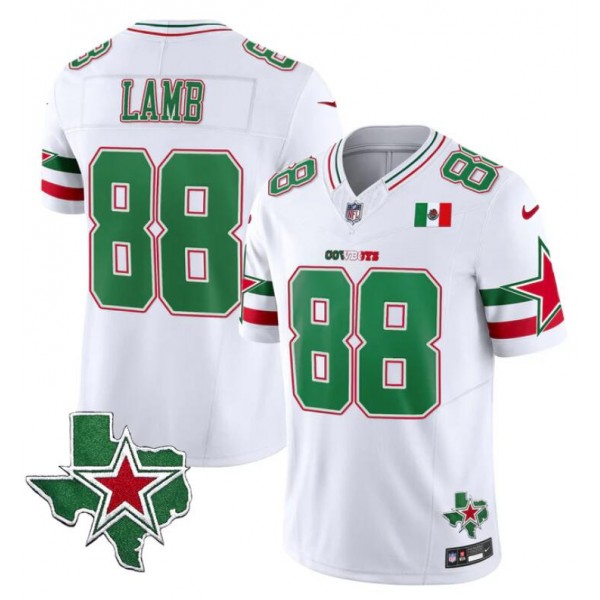 Dallas Cowboys #88 CeeDee Lamb White 2024 F.U.S.E. Mexico Vapor Untouchable Limited Stitched Jersey
