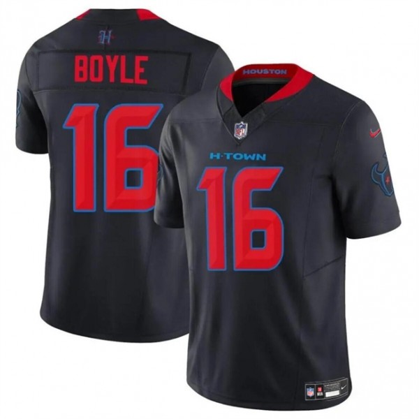 Houston Texans #16 Tim Boyle Navy 2024 2nd Alternate F.U.S.E Vapor Stitched Jersey