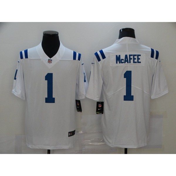 Indianapolis Colts #1 Pat Mcafee White Stitched Jersey