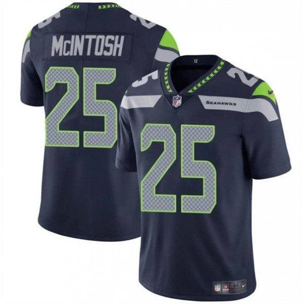 Seattle Seahawks #25 Kenny McIntosh Navy Vapor Limited Stitched Jersey