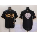 New Orleans Saints Team Big Logo Black Cool Base Stitched Jersey
