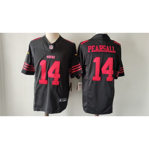 San Francisco 49ers #14 Ricky Pearsall Black 2024 Draft F.U.S.E. Vapor Untouchable Limited Stitched Jersey