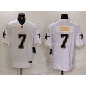 Dallas Cowboys #7 Trevon Diggs White Golden Edition Limited Stitched Jersey